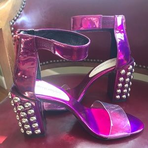 Jeffrey Campbell Pink Studded PVC heels
